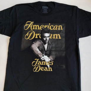 James Dean - American Dream , Gold Text Official T Shirt ( Men M, L ) ***READY TO SHIP from Hong Kong***